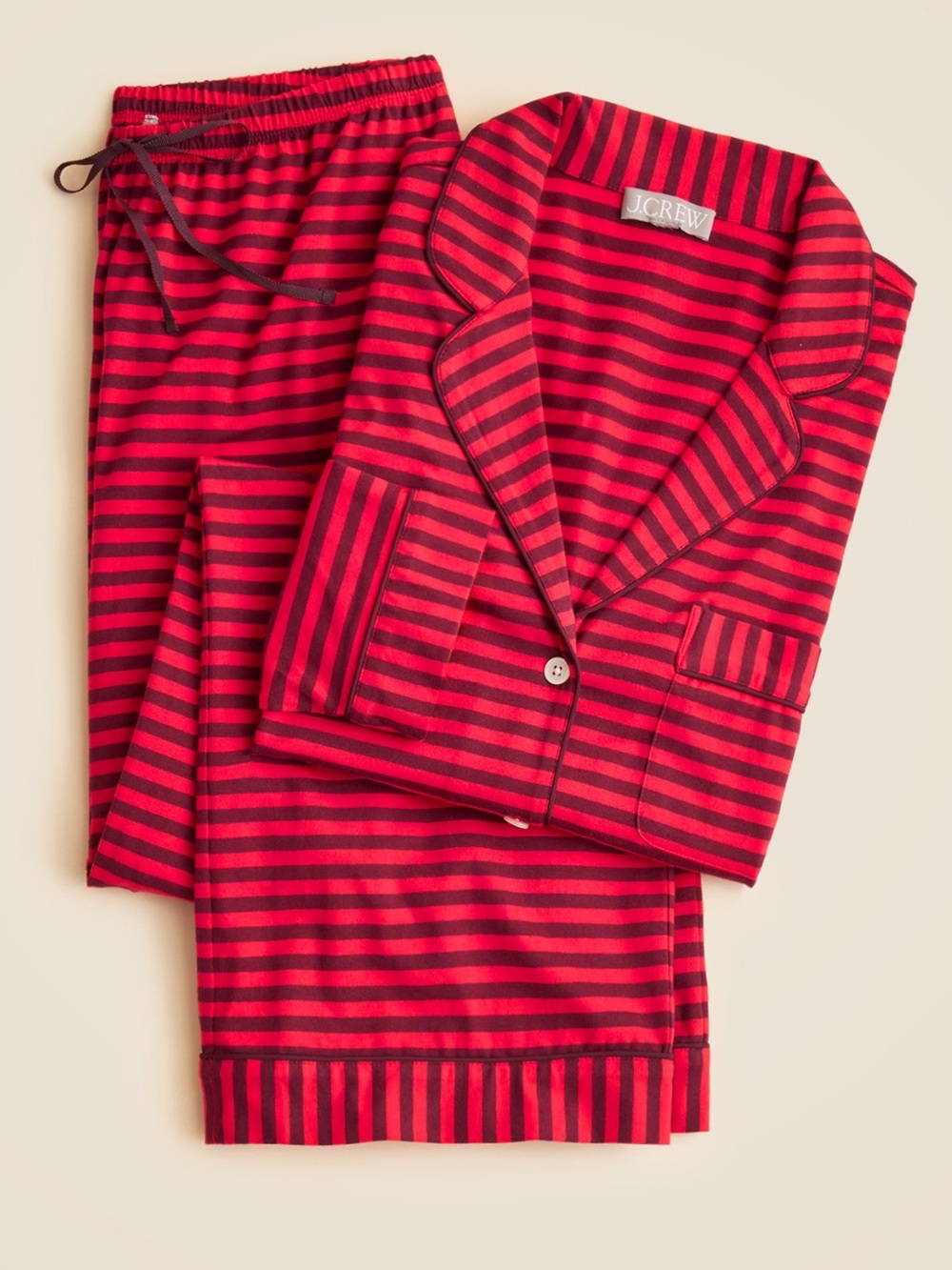 J.Crew Dreamy cotton striped pajama pant set s L